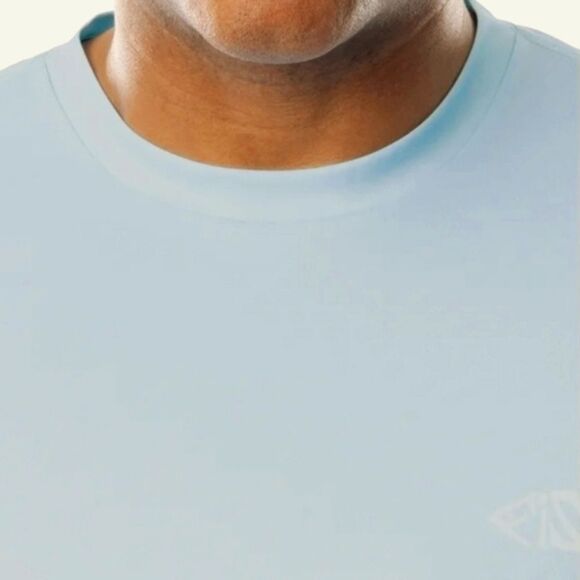 Fish n Vibe Men's Blue Long Sleeve Sun Protection Performance Fishing Tee - Picture 5 of 16